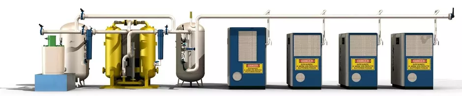 Schéma de compresseurs industriels